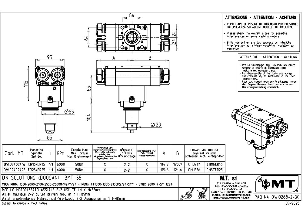 軸向雙頭2+2動力刀座