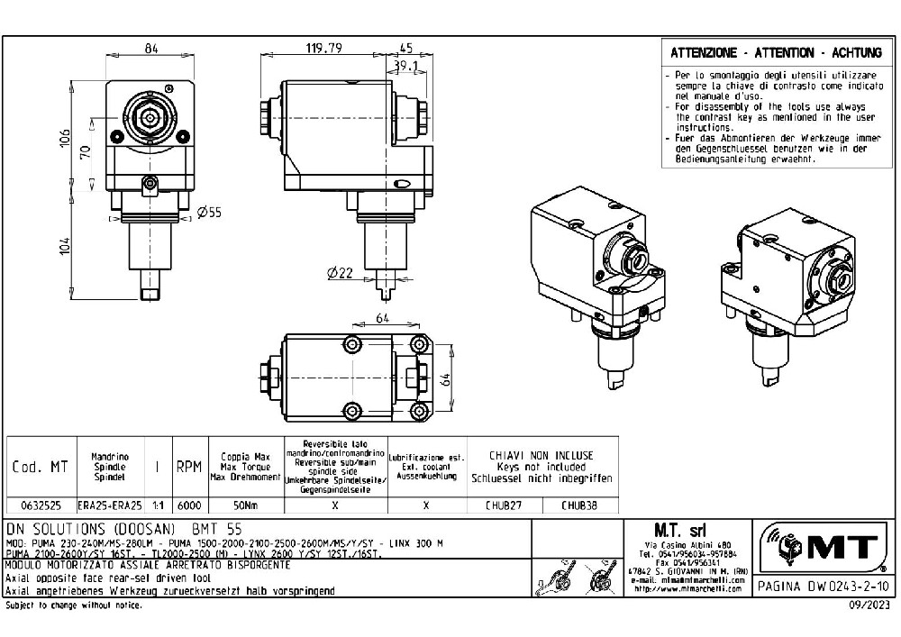 軸向雙頭偏心動力刀座